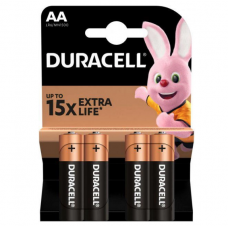 батарейка  AA  лужна 1.5V пальчик Duracell Basic Alkaline 4шт картон  Бельгія