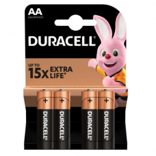 батарейка  AA  лужна 1.5V пальчик Duracell Simply Alkaline 4шт блістер