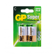 батарейка  тип C  лужна 1.5V середня GP Super Alkaline 2шт  блістер