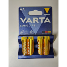 батарейка  AA  лужна 1.5V пальчик Varta Longlife Extra 4шт блістер