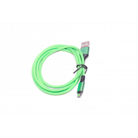 кабель для заряджання Armer  USB - Micro USB,  1м, зелений, круглий, ткан. обплет.