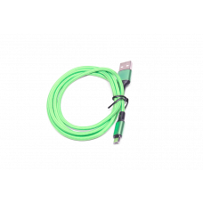 кабель для заряджання Armer  USB - Micro USB,  1м, зелений, круглий, ткан. обплет.