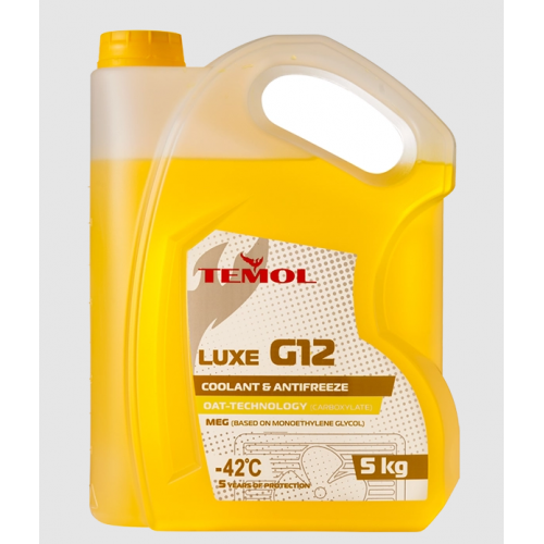 антифриз жовтий   5л (Temol) G12 Luxe  -42