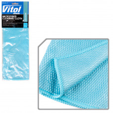 салфетка универсальная для стекла (35х35) голубая Vitol