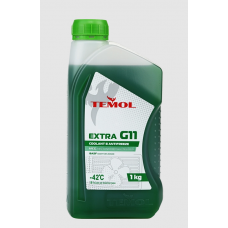 антифриз зеленый  1л (Temol) G11 Extra  -42