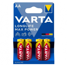 батарейка  AA  лужна 1.5V пальчик Varta Longlife Max Power 4шт блістер