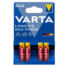 батарейка  AAA  щелочная 1.5V минипальчик Varta Longlife Max Power 4шт блист.