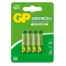 батарейка  AAA  солевая 1.5V минипальчик GP Greencell 4шт  блистер