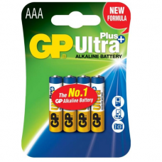 батарейка AAA лужна 1.5V мініпальчик GP Ultra Alkaline 4шт бліст.
