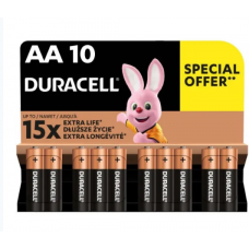 батарейка  AA  лужна 1.5V пальчик Duracell Basic Alkaline 10шт картон  Бельгія