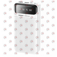 повербанк 30000 mAh, 2 USB выхода, заряд через MicroUSB/Type-C, индикатор заряда, белый Remax
