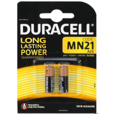 батарейка  "А 23"  лужна 12V мікропальчик Duracell MN21 блістер (у брелок сигналки) 2шт