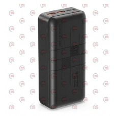 повербанк 30000 mAh, 2 USB выхода, заряд через MicroUSB/Type-C, индикатор заряда, черный