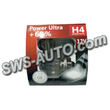 лампа H4 12V 60/55 (43) BREVIA Power Ultra +60% (2шт)