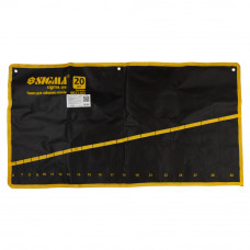 чехол для гаечных ключей 20 карманов 6-19, 21, 22, 24, 27, 30, 32 пласт. замки, двойн. ткань, ремни