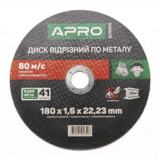 круг відрізний по металу 180 х 1,6 мм Apro