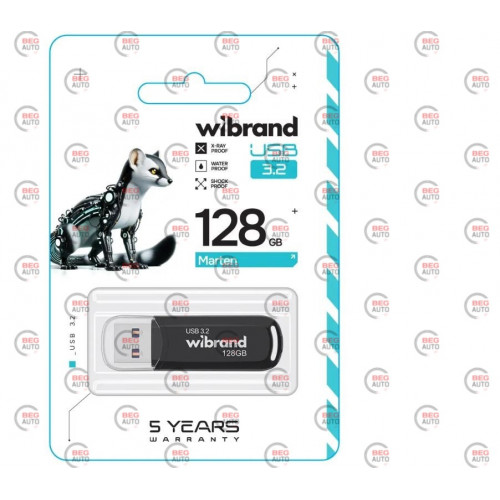 флешка USB 3.2 128Gb  Marten  black  Wibrand