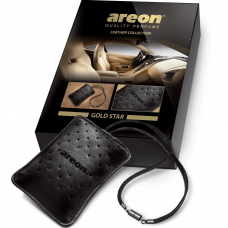 ароматизатор на дзеркало сухий мішечек AREON Leather Collection  "Gold Star"