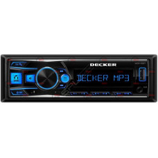 магнітола Decker FM/USB зарядка 1А/AUX/MP3/Android/знімна пан/Bluetooth/багатокол. підсв./процесор