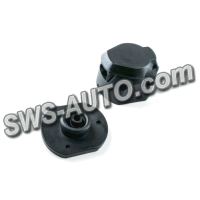 фишка прицепа пластмасс 12В (мама)  влагонепроницаемая + пыльник