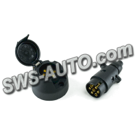 фишка прицепа пластмасс 12В (мама)  ISO