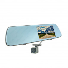 зеркало-видеорегистратор с камерой з/в, диспл. 5,0", 1920x1080 (FHD), 140°, до 32 Гб
