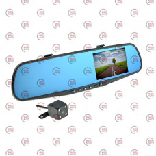 зеркало-видеорегистратор с камерой з/в, диспл. 4,3", 1280x720 (HD), 120°, до 32 Гб