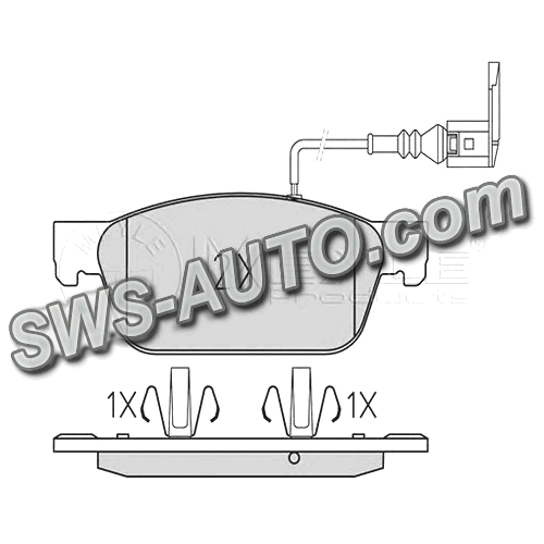 колодки гальмівні передні VW T5 09->  (MEYLE)