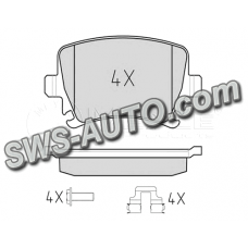 колодки гальмівні задні VW Caddy III 03->  (MEYLE)