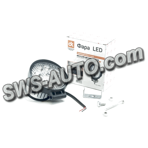 фара додаткова LED  кругла 110x128 (Дм/Ш) 27W широкий промінь