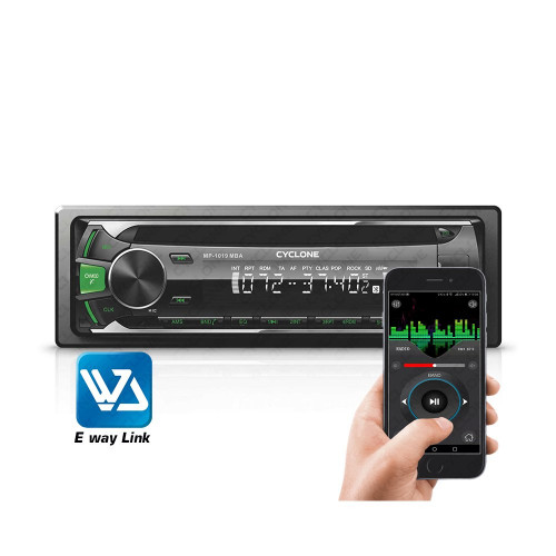 магнитола Cyclone MP-1019G MBA FM/USB/SD/AUX/MP3/WMA/Bluetooth/зеленая подсв./EwayLink