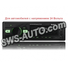 магнітола Fantom FP-324 FM/USB/SD/AUX/MP3/WMA/зелена підсв.  "живлення 24В"