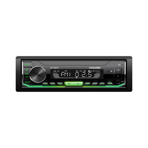 магнітола Cyclone MP-1083G BT FM/USB/SD/AUX/MP3/WMA/зелена підсв.