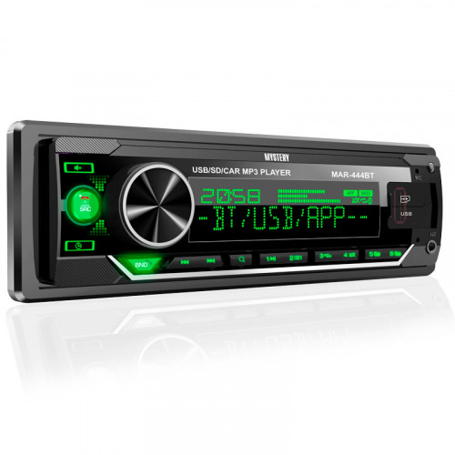 магнітола Mystery MAR-444BT FM/USB/microSD/AUX/MP3/WMA/Bluetooth/багатокол. підсв.