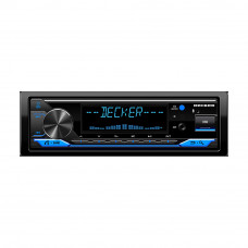 магнітола Decker FM/USB/AUX/MP3/Android/знімна пан/Bluetooth/багатокол. підсв./процесор
