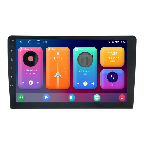 магнітола 2DIN Andr 10.0 Cyclone FM/USB/AUX/MP5/AVI/екран10"/Wi-Fi/BT/2х32Gb/GPS/CarPlay