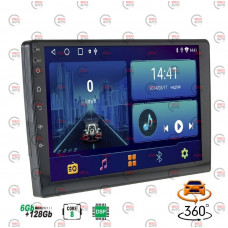 магнітола 2DIN Andr 10.0 Decker FM/USB/AUX/MP5/AVI/екран9"/Wi-Fi/BT/6х128Gb/GPS/CarPlay