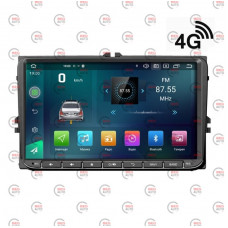магнітола VW(Skoda) 2DIN Android 10.0 FM/USB/MP3/AVI/сенсор/9"/Wi-Fi/BT/GPS/4Gbх64Gb/CARPLAY/GSM 4G