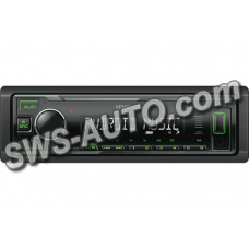 магнітола Kenwood  KMM 105 GY FM/USB/AUX/MP3/Android/знімна пан/зелена підсв.