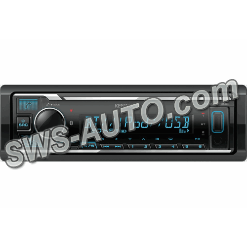 магнитола Kenwood  KMM-BT306 FM/USB/AUX/MP3/Android/сьемн пан./BT/мультиколор подсв/процессор