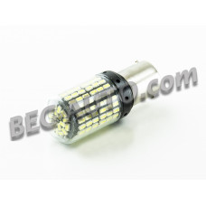 Лампа діодна А 12-21 WHITE 144 SMD 3014 (12-24V) з обманкою