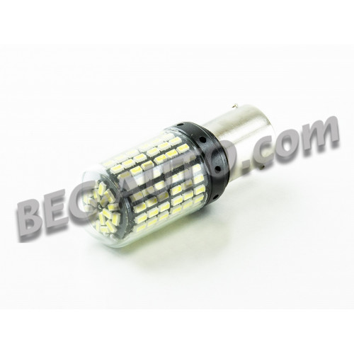 Лампа светодиодная А 12-21 WHITE 144 SMD 3014 (12-24V) с обманкой