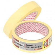 стрічка малярська Intertool 30мм х 20м жовта