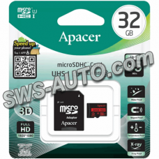карта пам'яті microSDHC  32Gb class 10 (adapter SD)  Apacer до R85MB/s