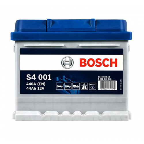 Аккумулятор BOSCH  44 А S4 (440А) (2 года гар) Евро прав + низкий