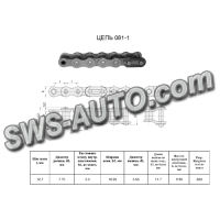 Цепь ПР-12,7-900-2  (081-1) L=5,0 м RENOLD SD  смотри фото, выписывать-5м  (велосипедная)