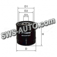 фильтр топл. Богдан (дв. Isuzu) (вкручив.) (SMARTEX)