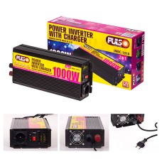 перетворювач напруги з 12 на 220 В/1000W/на клеми/модиф. синусоїда/зарядний пристрій 12В, 10А