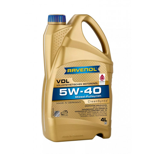 масло Ravenol 5W-40 VDL "Diesel-Fullsynth" CF, В3/B4 (4л)