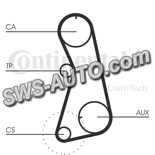ремень - ГРМ VW Golf-Passat 1.8-2.0 88>  (CONTI)